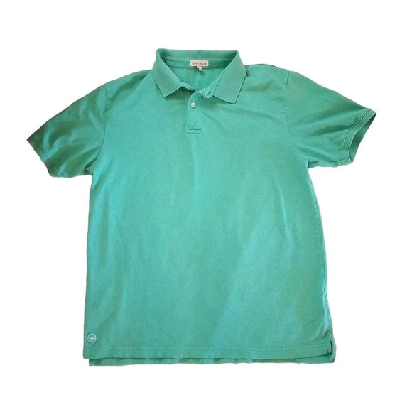 Peter Millar Golf Polo Shirt Men’s Size Large Green Blue Short Sleeve - Picture 1 of 8